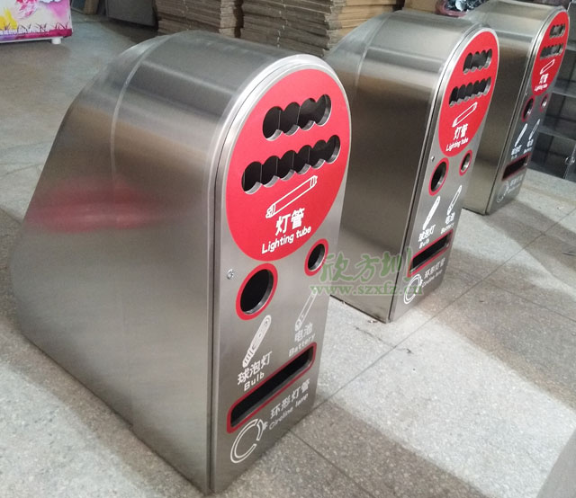 深圳市政垃圾強(qiáng)制分類(lèi)不銹鋼玻金塑紙垃圾桶廠(chǎng)家批量趕貨